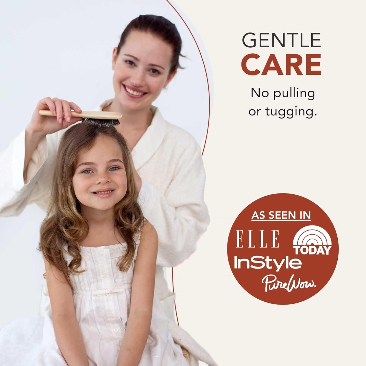 Boar Bristle Hair Brush - Hair Brushes for Women, Curly Hair Brush with Nylon Pins, Detangler Brush, Wooden Hair Brush for Men, Bamboo Brush for Curly Hair, Hairbrush for Women, Boar Bristle Brush