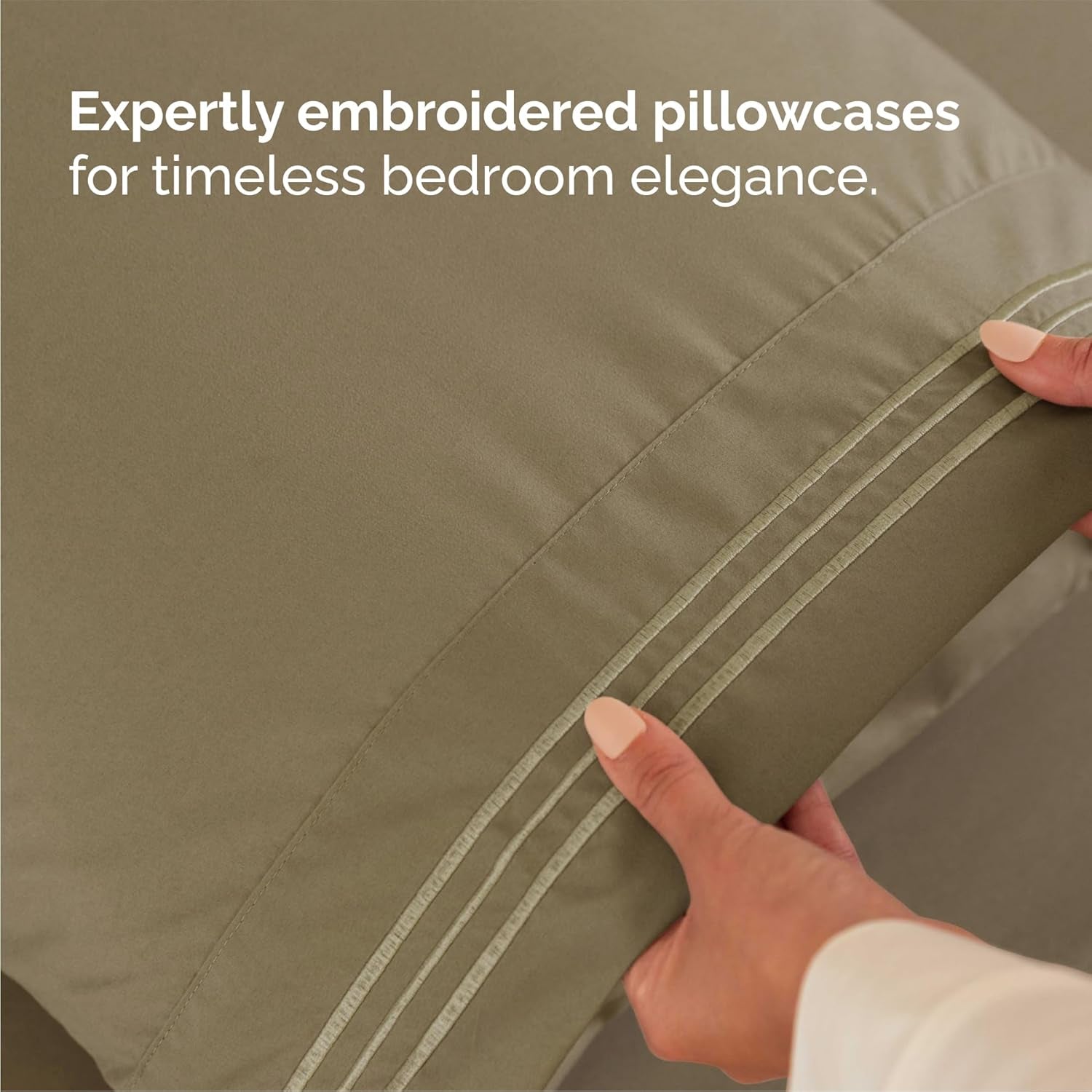 Queen Size Sheet Set - 4 Piece Set - Hotel Luxury Bed Sheets - Extra Soft - Deep Pockets - Easy Fit - Breathable & Cooling Sheets - Wrinkle Free - Comfy – Khaki Bed Sheets - Queen Sheets